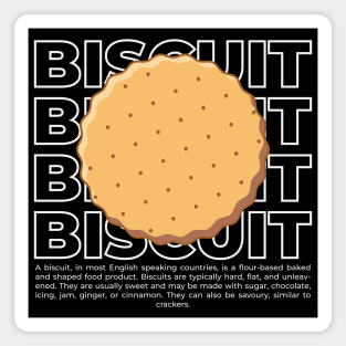 Biscuit with white text Magnet